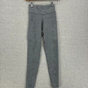 Booty Queen Leggings Womens XS Gray Athletic Gym Yoga Running Activewear Pants